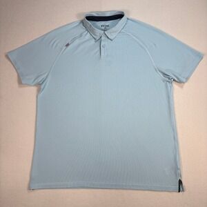 Rhone Delta Pique Polo Men's XL‎ Light Blue Stretch Pique Mesh Comfort Shirt